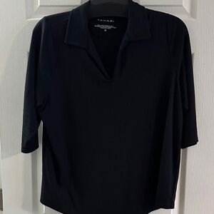Tahari Women's Elegant Black Blouse